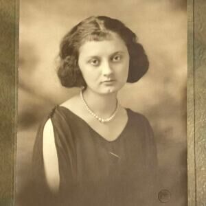 Vintage Sepia Flapper Girl Portrait Rogers Studio 1920s Original Photo Case